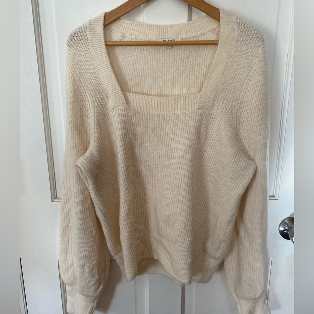 Madewell Melwood Square-Neck pullover sweater size XL